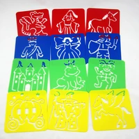 12designsset stencils for painting kids drawing templates plastic boards baby hot toys for children 128x128x0 6mm