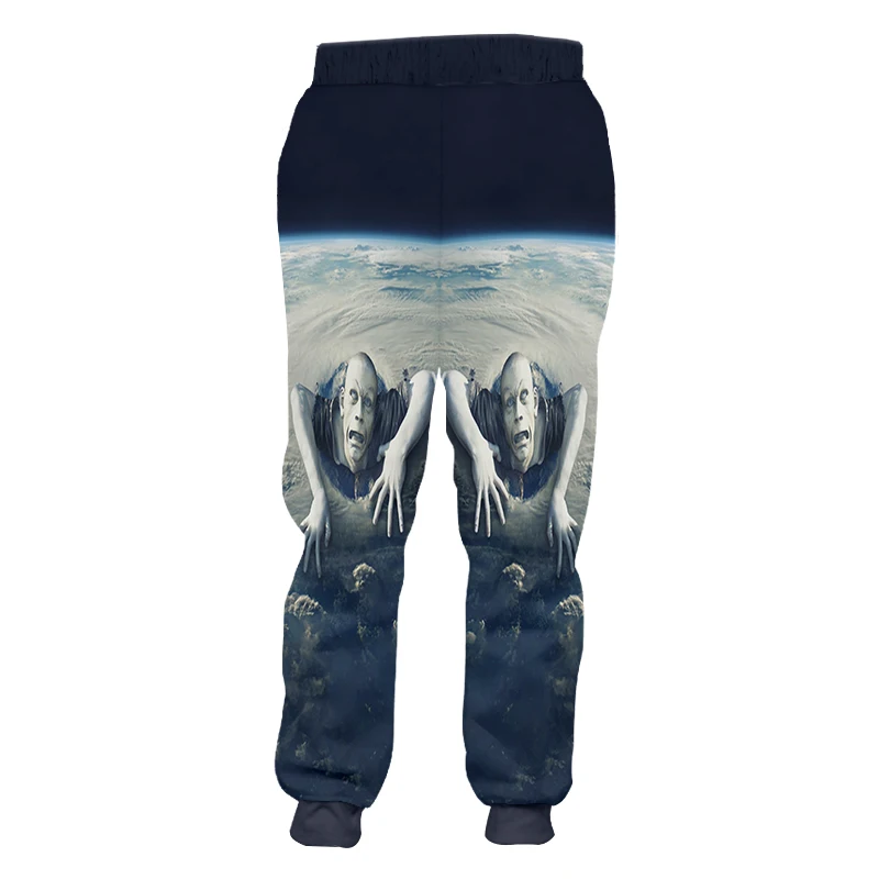 OGKB Jogger Брюки мужские новые свободные 3D штаны с принтом зомби Луна повседневный