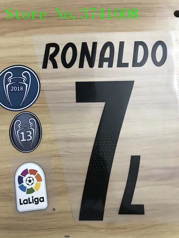 2018 2019 дома Роналду #7 nameset Патч Знак чемпионов патчи и la liga знак|Заплатки| |
