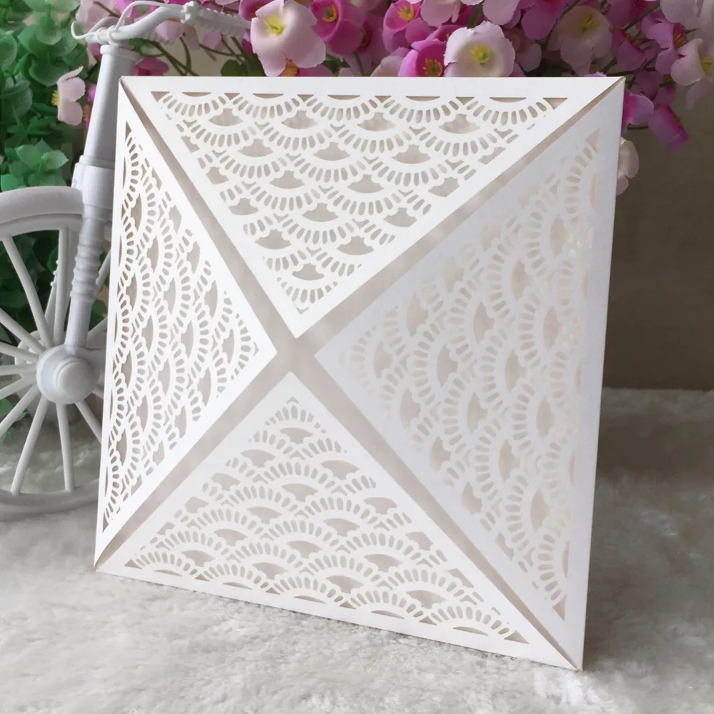 25 шт. блестящая бумажная оболочка узор навигация пляж свадьбу пригласительные