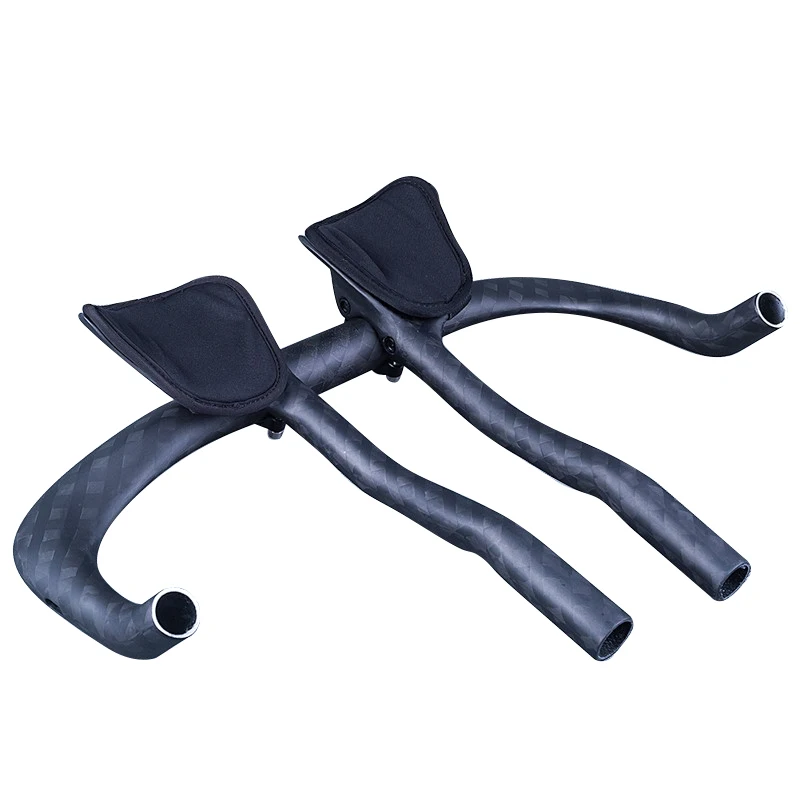 

FCFB High Quality Road Bike Rest Handlebar Full 12k Carbon Travel Cycling Aero Bar Bicycle TT Handlebars Matte glossy Black