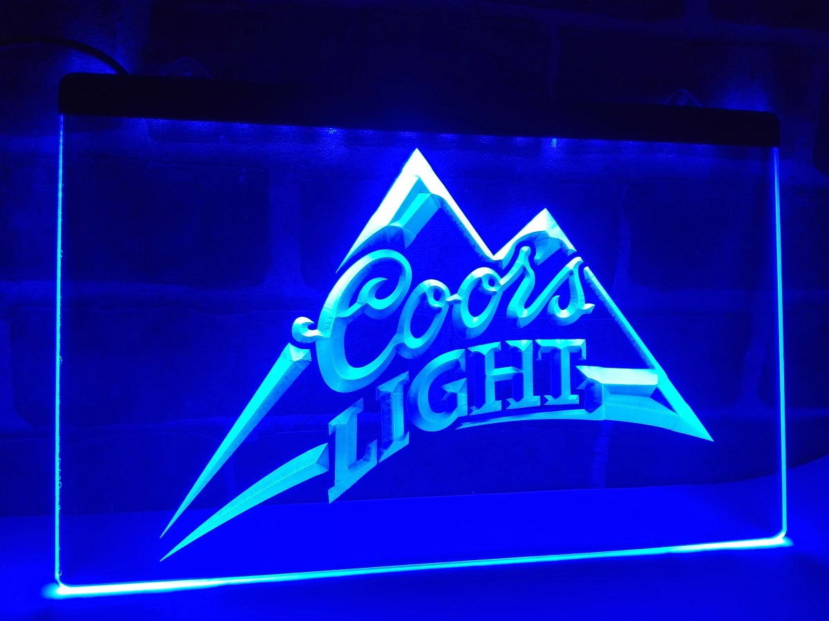 LA004 светлое пиво Coors Бар Паб логотип светодиодный неоновый Световой значок для