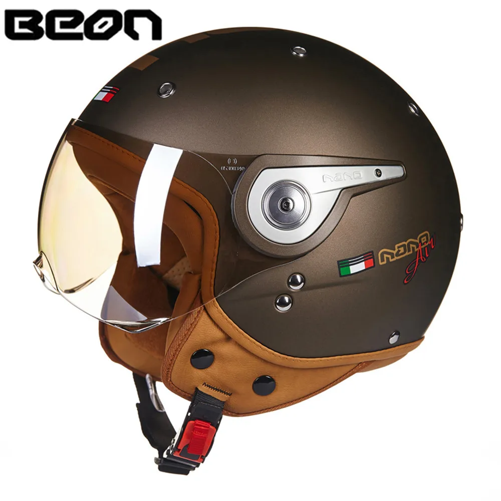 BEON NANO moto rcycle шлем Chopper 3/4 с открытым лицом винтажный Casque Casco cicleta Capacete унисекс