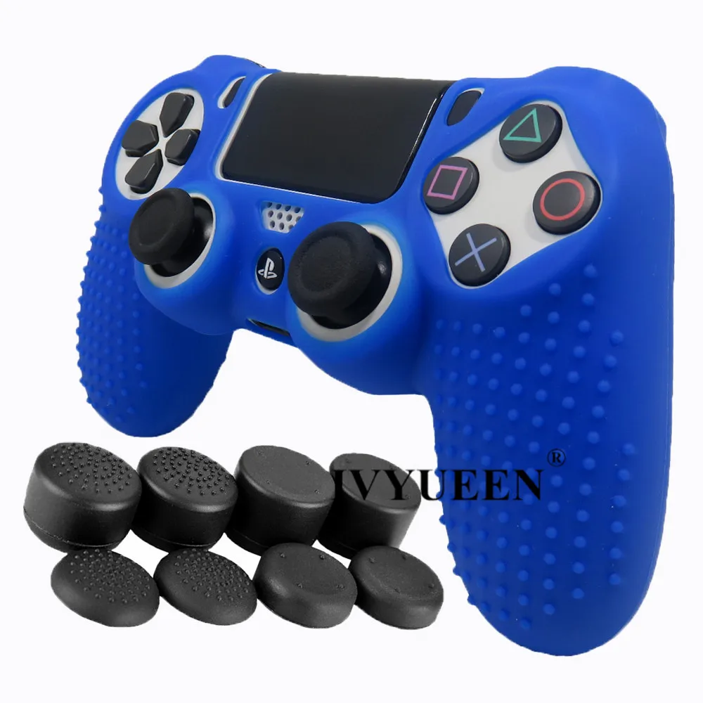 IVYUEEN для playstation 4 PS4 Pro тонкий силиконовый гелевый чехол-накладка с 8 аналоговыми ручками