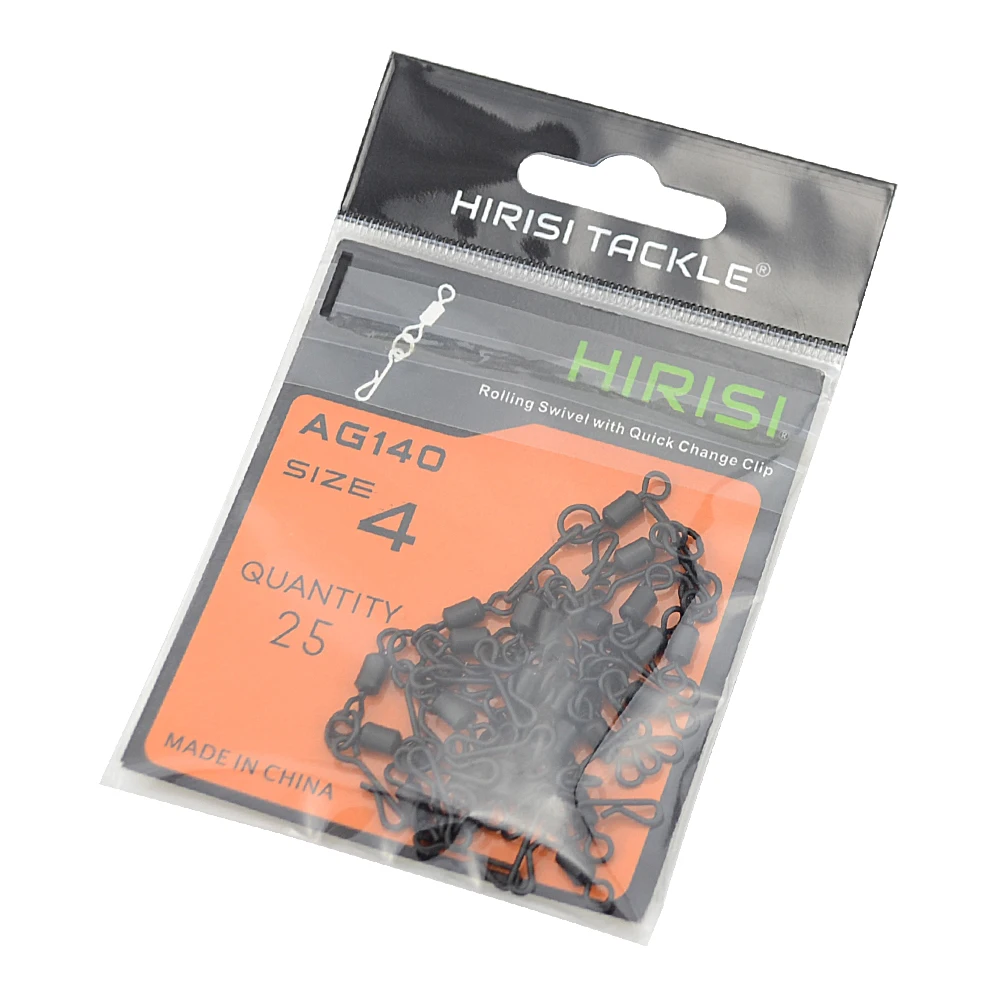 25x Carp Fishing Swivel with Quick Change Snap, Fishing Rigs for Carp Fishing Accessories AG140