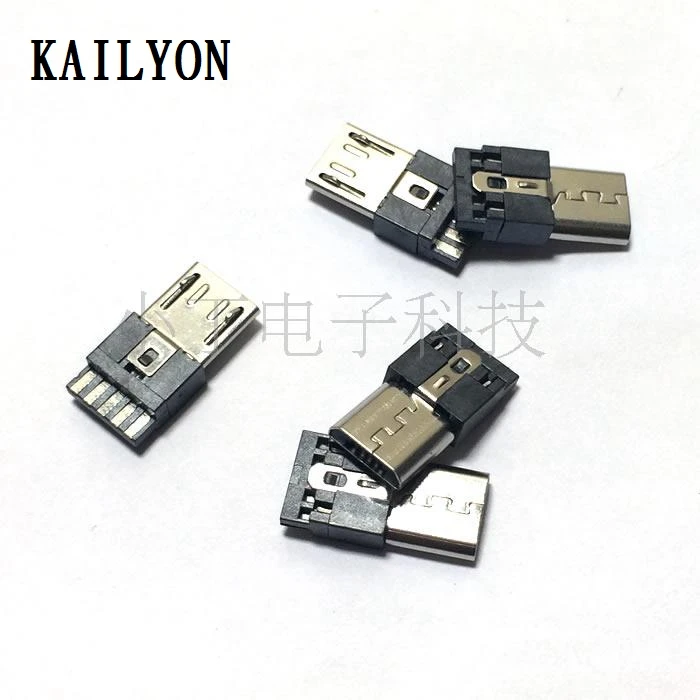 100 шт. MICRO USB 5P сенсорный Верхний разъем|usb usb|plug tophead head |