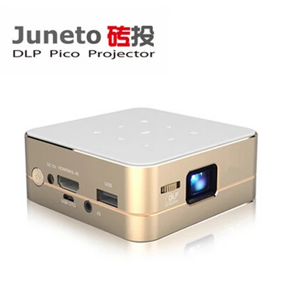 Видео Проектор Микро Juneto P96 Android4.4 Восемь основных Led Pocket Cinema Bluetooth1080p Wifi Hd Домашний