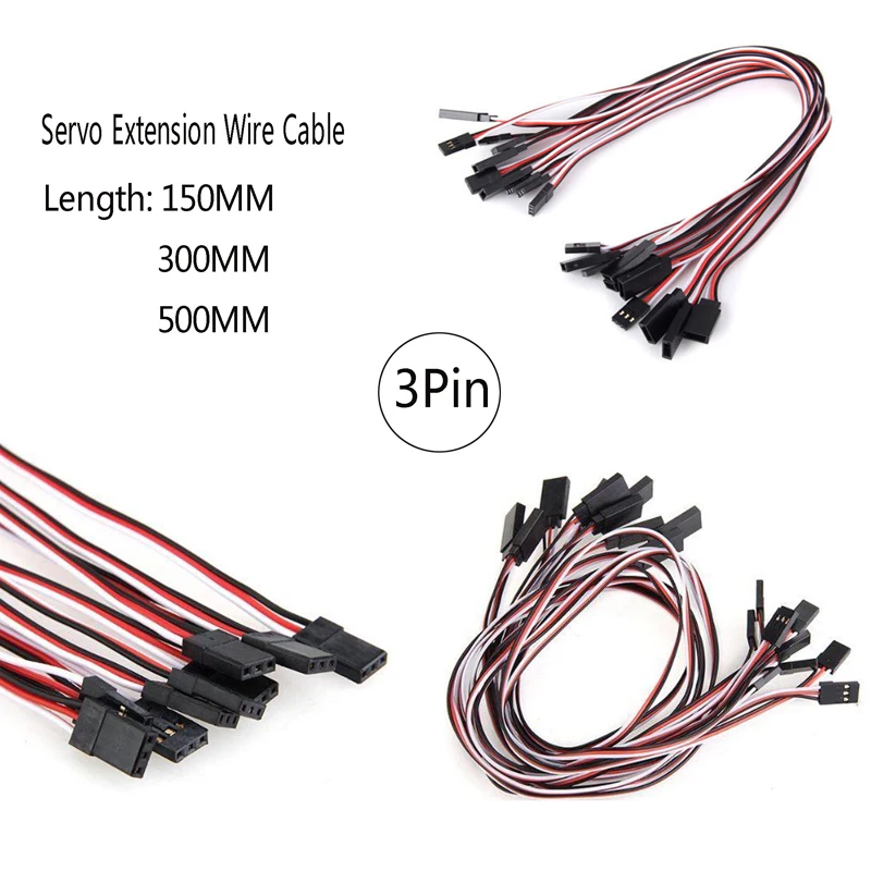 10 шт. 150/300/500 мм RC Servo Удлинительный Шнур кабель провод для подключения к RC для автомобиля, самолета и вертолетный приемник соединение