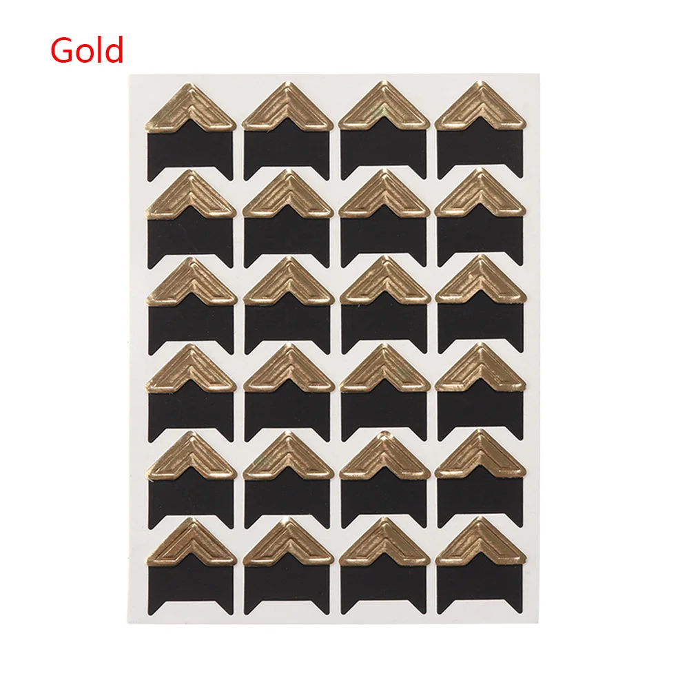 gold 72 шт. винтажный фотоальбом, карточка, рамка для картин, угловые протекторы, сделай сам, наклейка ручной работы, украшение для скрапбукинга, инструменты - Цвет: gold