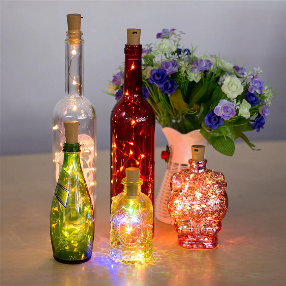 8 шт. для 2 м 20LED лампа в комплекте с батареей пробка форме бутылки затвор свет