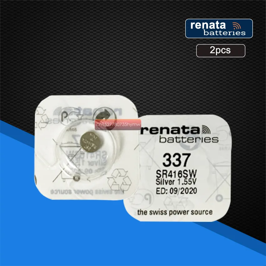 2 упаковки Renata 337 батареи для часов SR416SW 1 55 V Bottun мобильных телефонов|Часовые