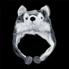 1 шт. мультяшная шапка волка в стиле животного Милая пушистая детская шапка мягкий теплый шарф наушники плюшевая шапка талисманы шапка Хаски игрушка