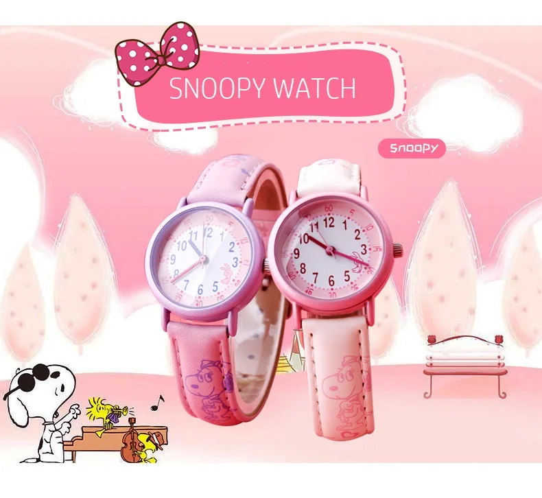 SNOOPY официальный Новинка года relojes мультфильм детей часы модные детские милые японские кварцевые часы водостойкие девушка relogio feminino