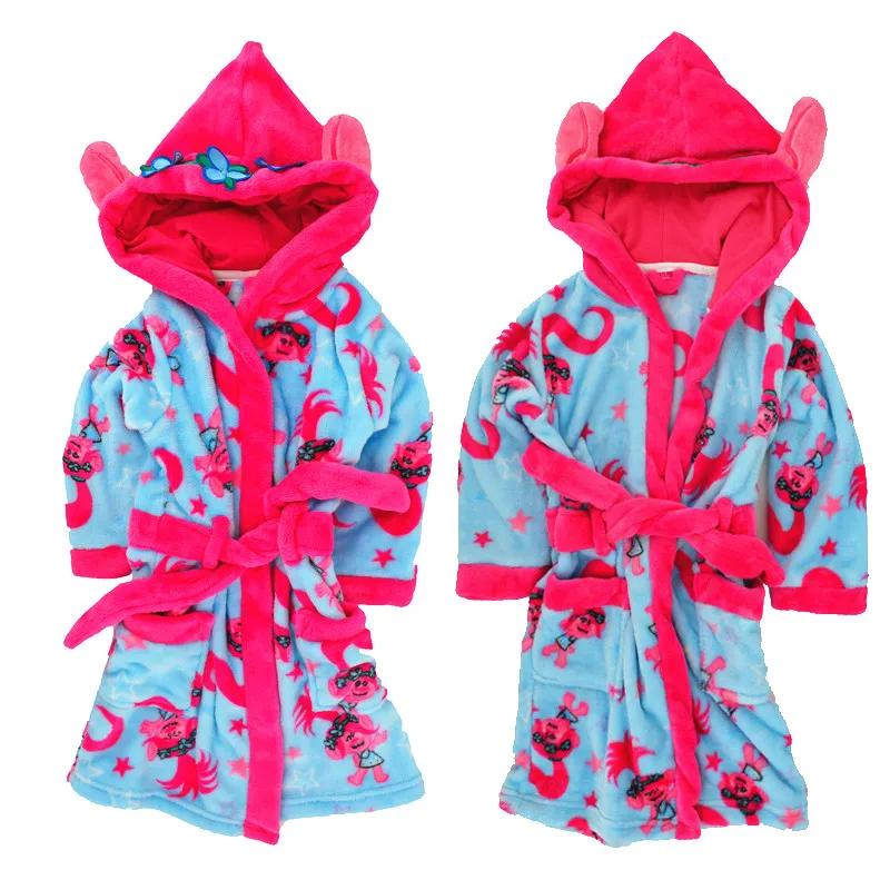 

Children's girls coral fleece ear hat robe bathrobe home service special monster elves British original single autumn and winter