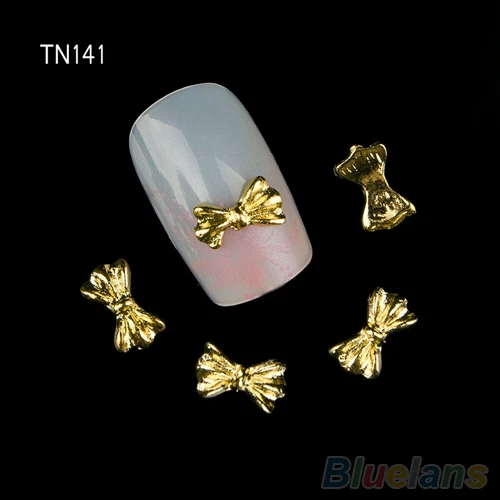 Новый 80 ШТ. 3D Различные Стили Горный Хрусталь Золотой Сплав Nail Art Красоты Наклейки