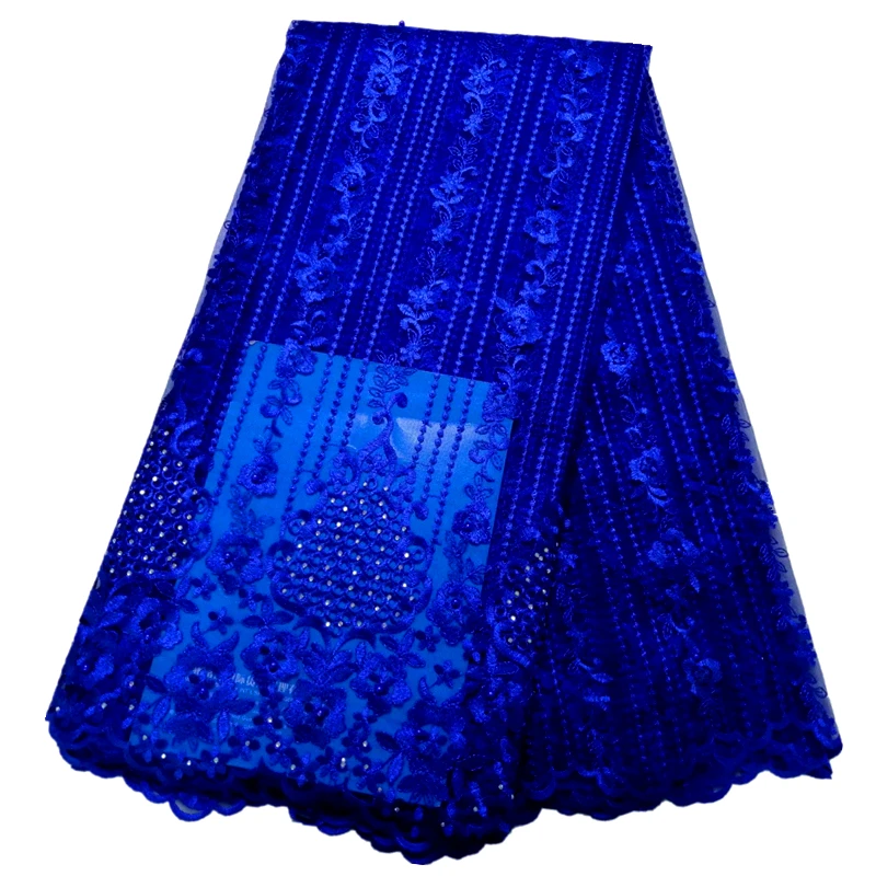 

africian lace fabric 2019 high quality lace nigerian lace fabric for party african tulle lace with beads and stones