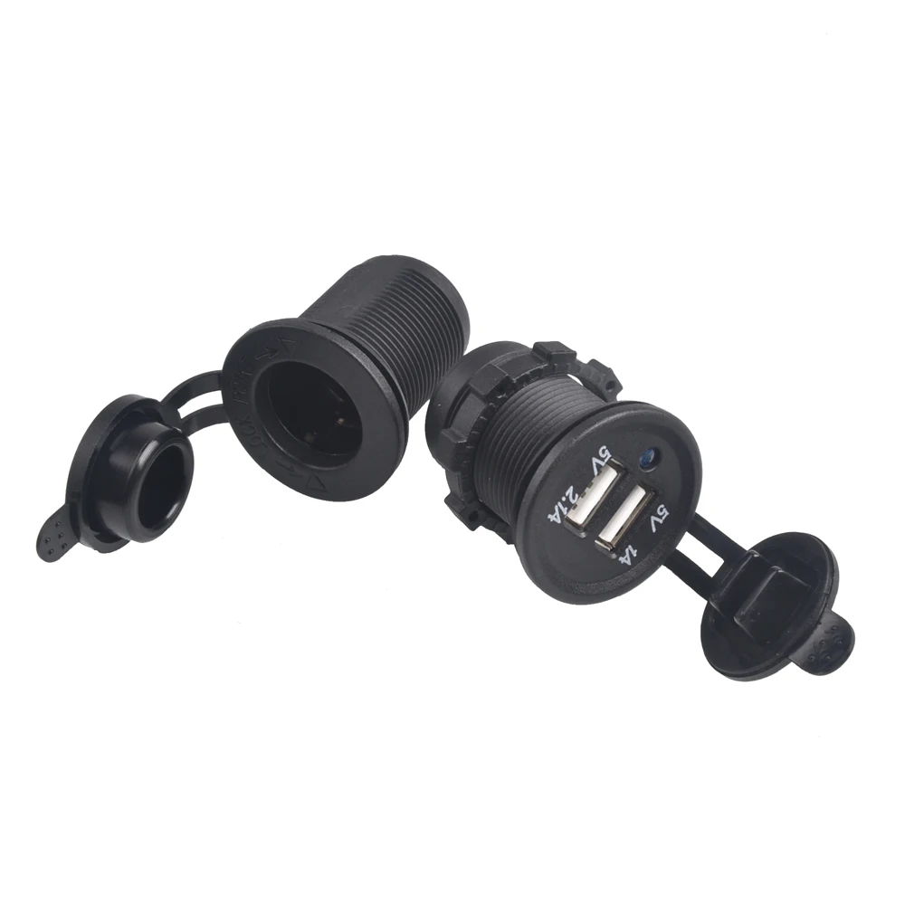New Arrive 12V Dual USB Car Cigarette Lighter Socket Splitter Charger Power Adapter Outlet Accessories | Автомобили и мотоциклы