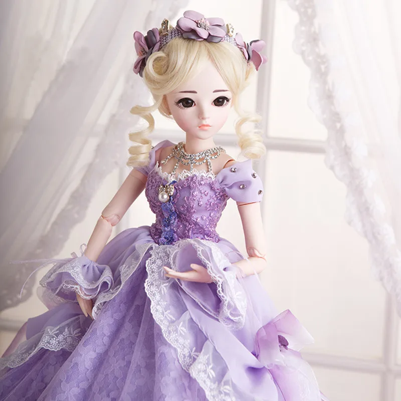 1/3 BJD кукла принцесса девочка Reborn с макси длинное платье парик обувь макияж 18