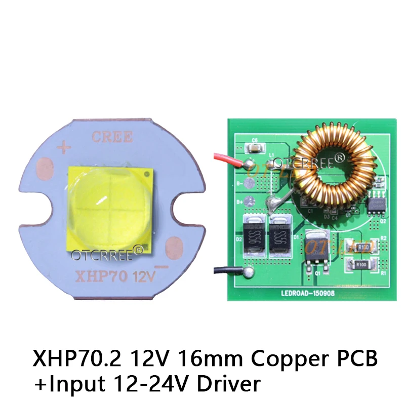 Cree XHP70.2 XHP70B 12V6V High CRI90-93 30W Neutral White 5000K diode flashlight 4292LM strong lamp motorcycle light car bulbs | Лампы и