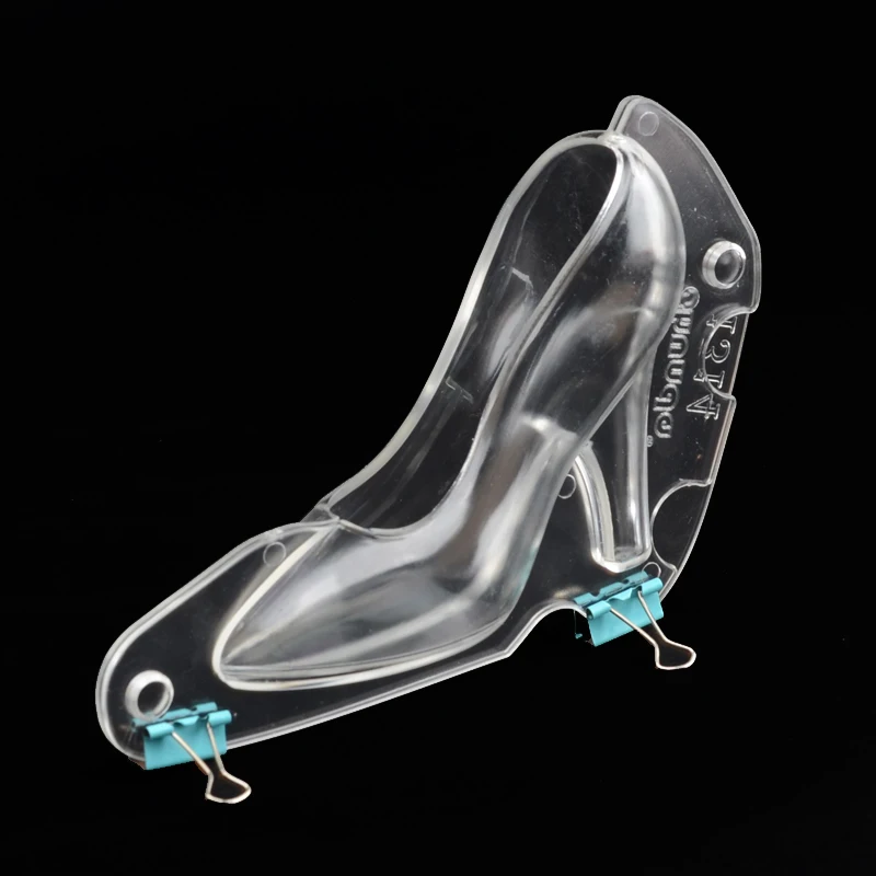 Милые красивые туфли на высоком каблуке из поликарбоната для шоколада конфет