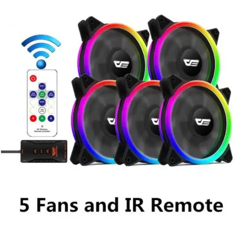 5 fancontrollerlight Aigo darkFlash DR12-Pro чехол вентилятор Aura Sync кулер вентилятор RGB регулируемый светодиодный 120 мм тихий удаленный компьютер кулер охлаждающий чехол для процессора вентилятор - Цвет лезвия: 5 fancontrollerlight