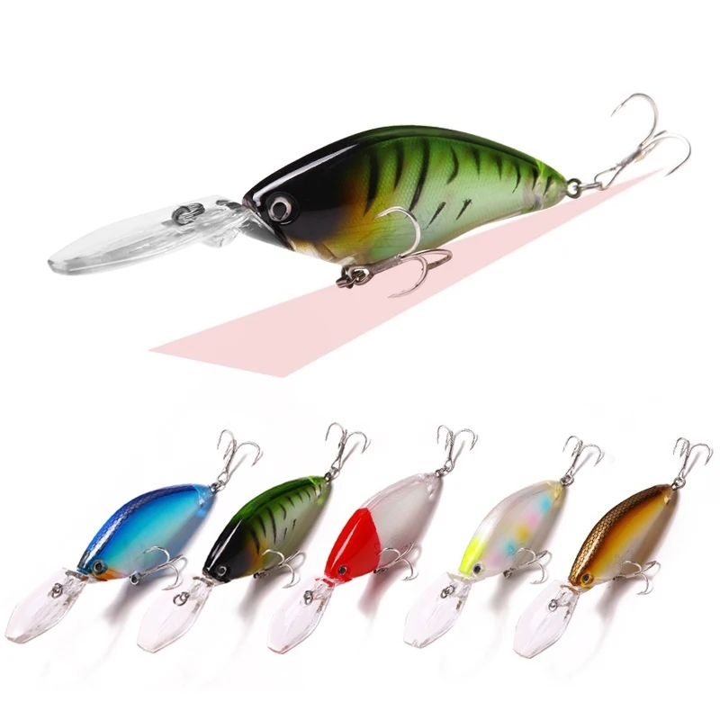 YTQHXY плавающий Глубокий Дайвинг Crankbait рыболовные приманки 17 8 г/70 мм воблеры с 6 #
