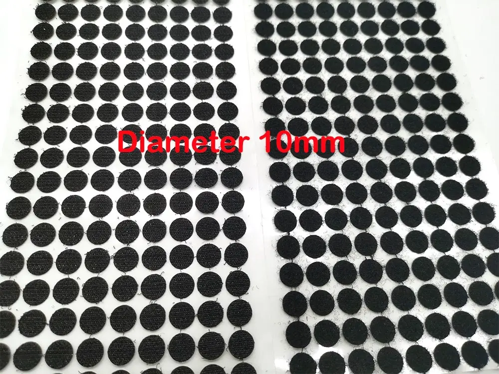 black 10mm 50pairs 50 пар/10/15/20/25/30 мм на клеевой основе с крючками и петлями сильная самоклеящаяся крепежная лента для монет в горошек Стикеры для DIY Швейные аксессуары - Цвет: black 10mm 50pairs