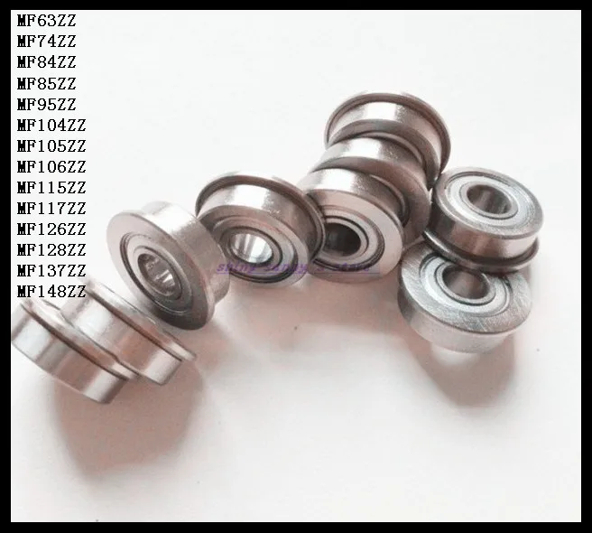 

10pcs/Lot MF95ZZ MF104ZZ MF105ZZ MF106ZZ MF115ZZ Flange Bearing Thin Wall Deep Groove Ball Radial Ball Bearing Brand New