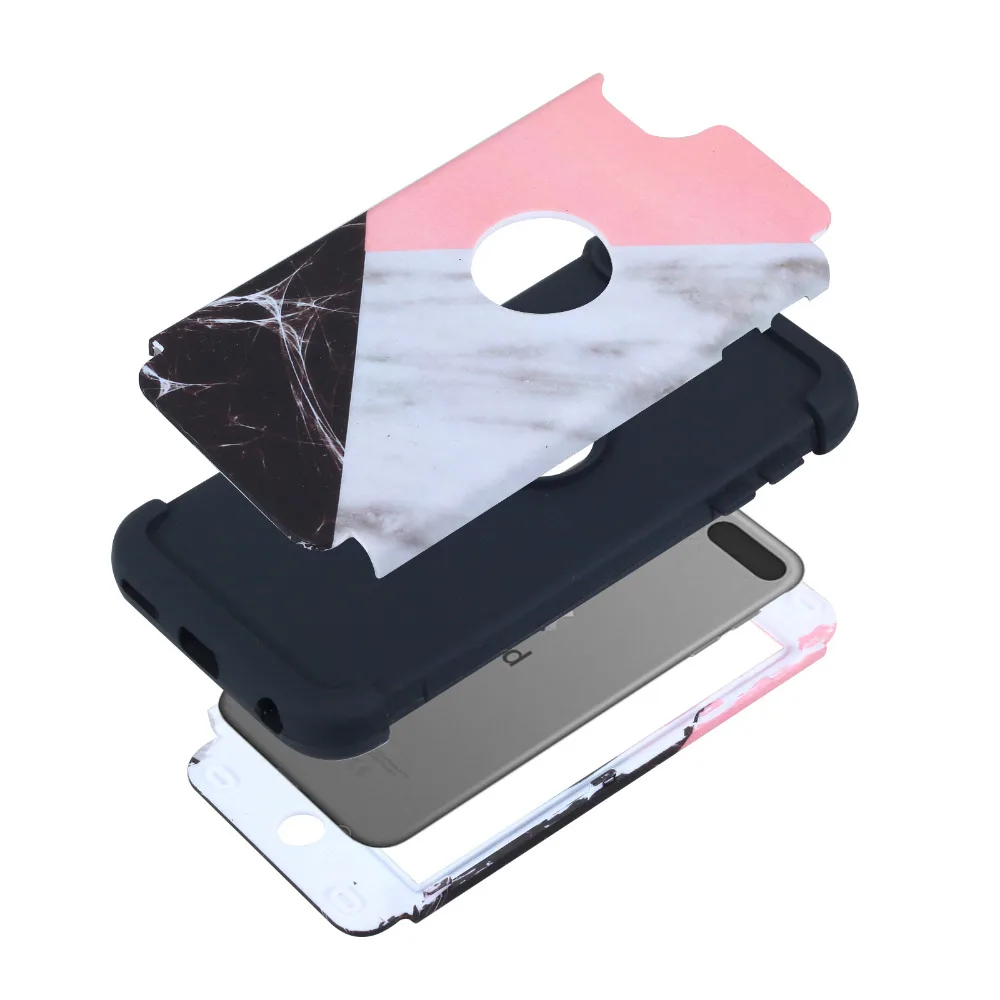 Мраморный чехол для iPod touch 5 touch 6, защитный чехол, противоударный трехслойный сверхпрочный Гибридный резиновый защитный чехол touch 7, Жесткий Чехол