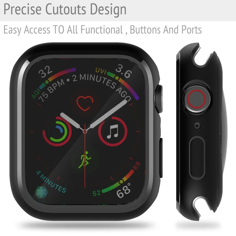 Аксессуар для Apple Watch Series 4 Чехол 44 мм 40 мягкий ТПУ ультратонкий легкий устойчивый
