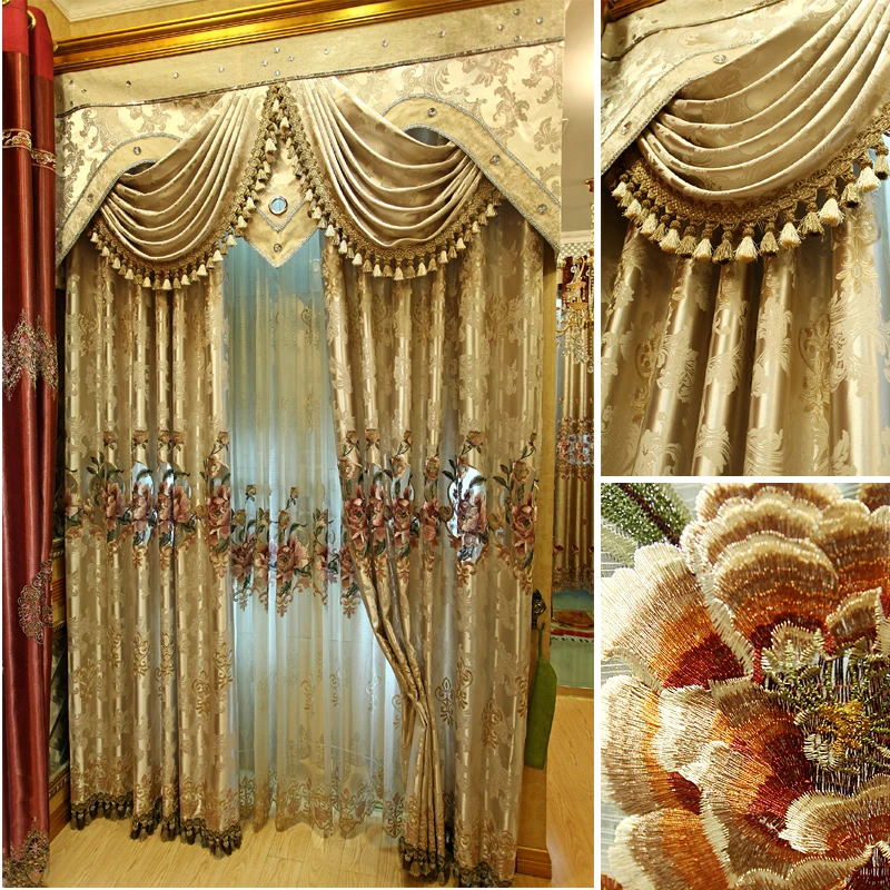 Бесплатная доставка Европейский полуабажур высококлассные занавески для