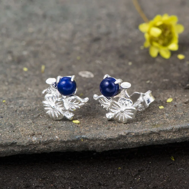 Mythai стерлингового серебра 925 женский Серьги-гвоздики Винтаж Jewelry старый стиль