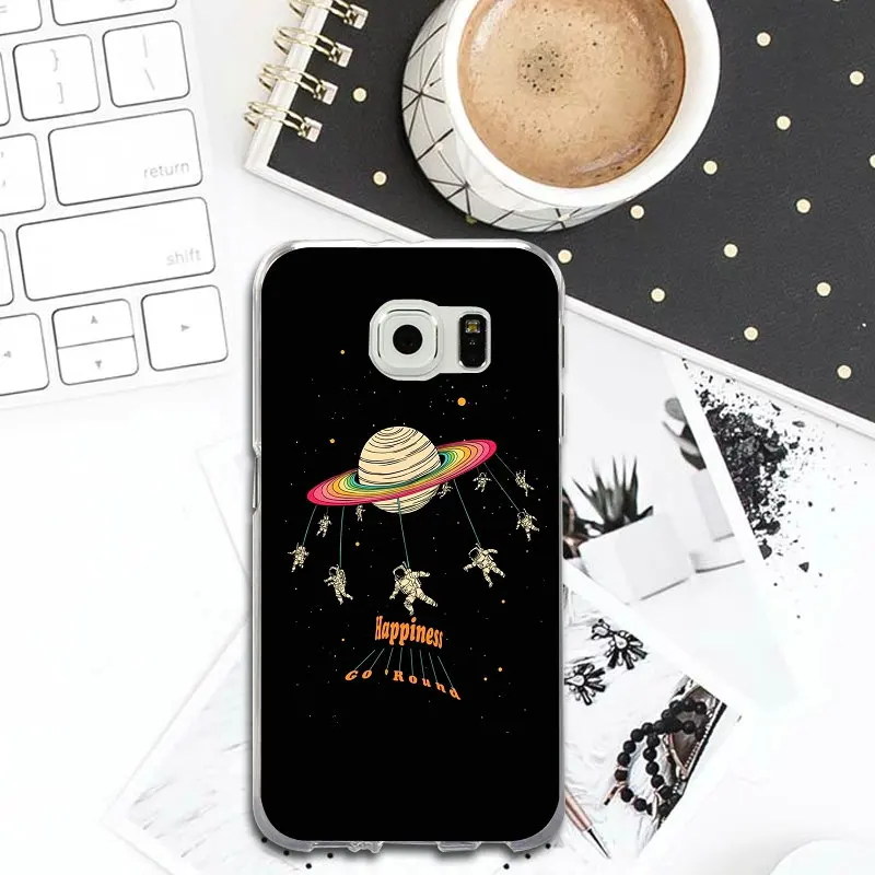 Космос Луна шаблон тонкий мягкие чехлы для мобильных телефонов из ТПУ Samsung Galaxy S2 S4