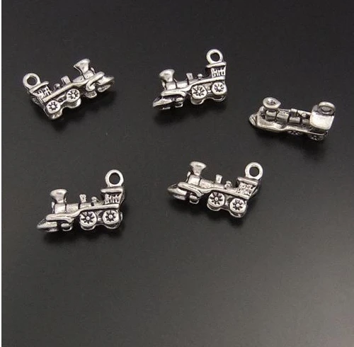 Старинный серебряный старинный поезд винтажные Подвески для ювелирных изделий
