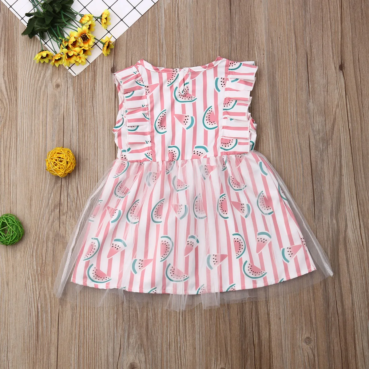 Toddler Baby Girl Lace Dress Sleeveless Watermelon Party Princess Summer Girs Clothes Sundress 1-6Y | Детская одежда и обувь