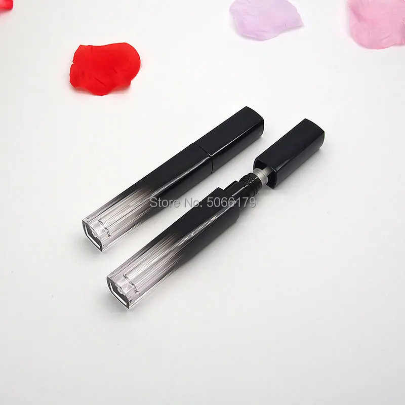 3ML Plastic Cosmetic Transparent Frosted Lip Gloss Tube Black Gradient Makeup Beauty Lipstick Container Concealer Package | Красота и