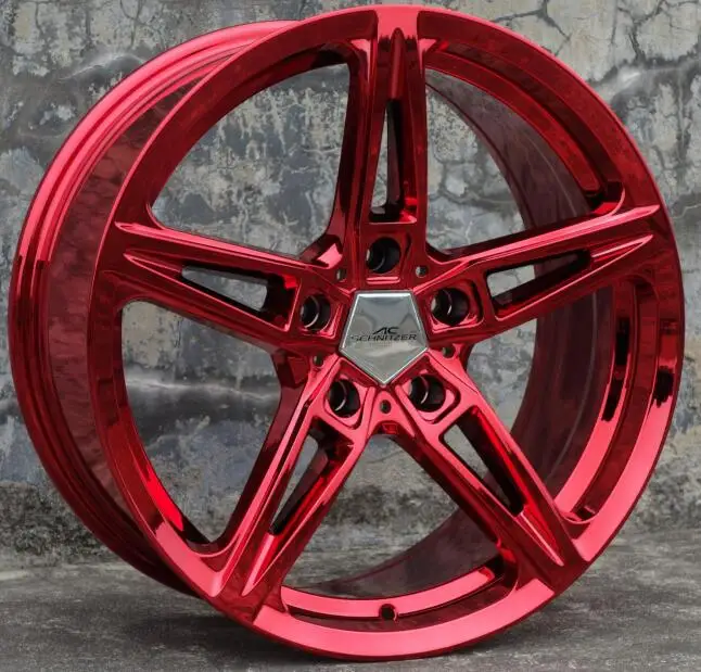 18 дюймов 18x8 0 красное вакуумное хромирование 5x120 автомобильных дисков из