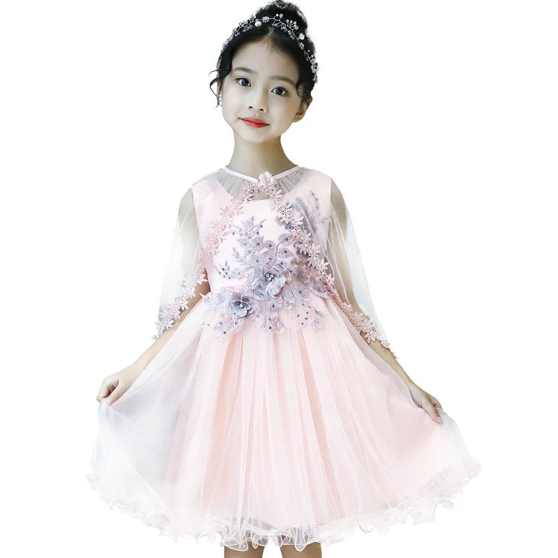 Kids Princess Dress Baby Girls Summer Clothes Children Flower Cappa Gauze Dresses Vestido Infantil Vetement Enfant Fille Costume | Детская