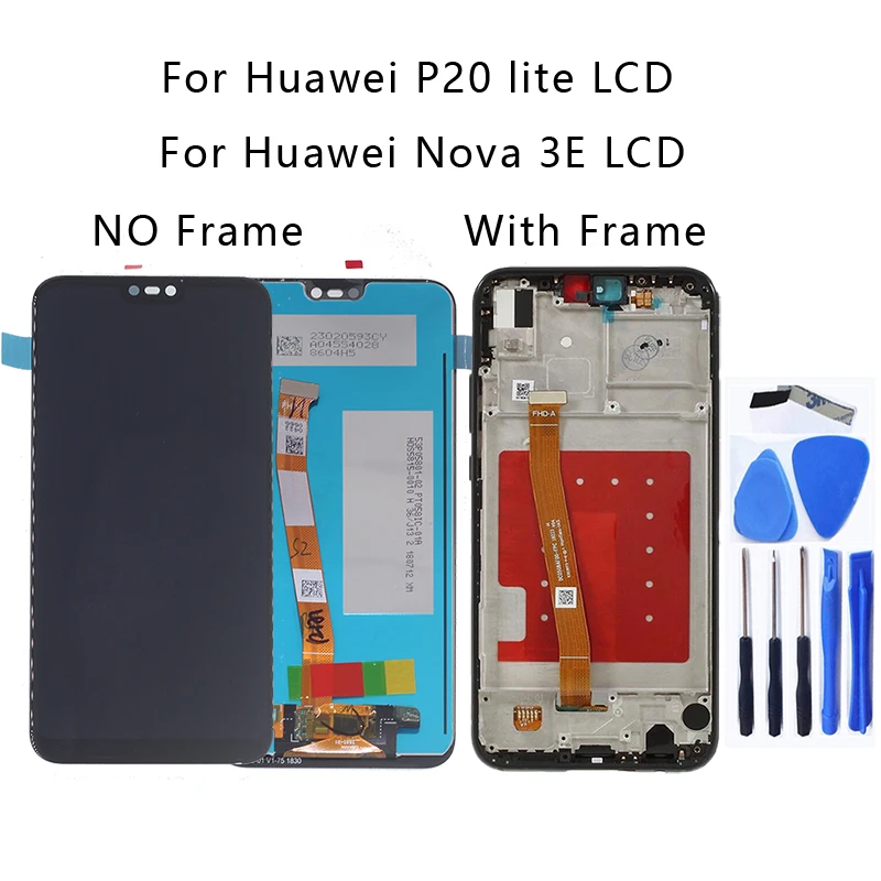 ЖК дисплей 5 84 дюйма AAA для Huawei P20 Lite сенсорный экран с дигитайзером в сборе Замена