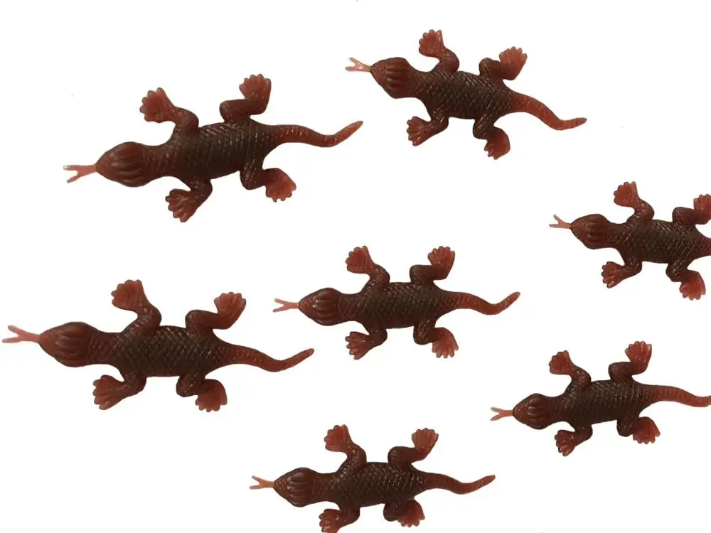 gecko(24pcs) 24 шт./компл. моделирование тараканов Шутки Игрушки Сороконожка украшения шутка ужас поддельные черви резиновые шутки смешные гаджеты игрушки для детей - Цвет: gecko(24pcs)
