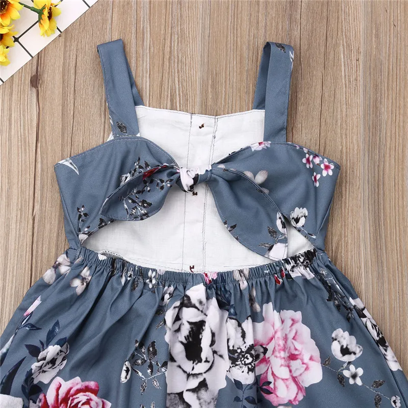 Kids Baby Girls Summer Flower Backless Dresses Princess Pageant Dress Sundress 4Y | Детская одежда и обувь