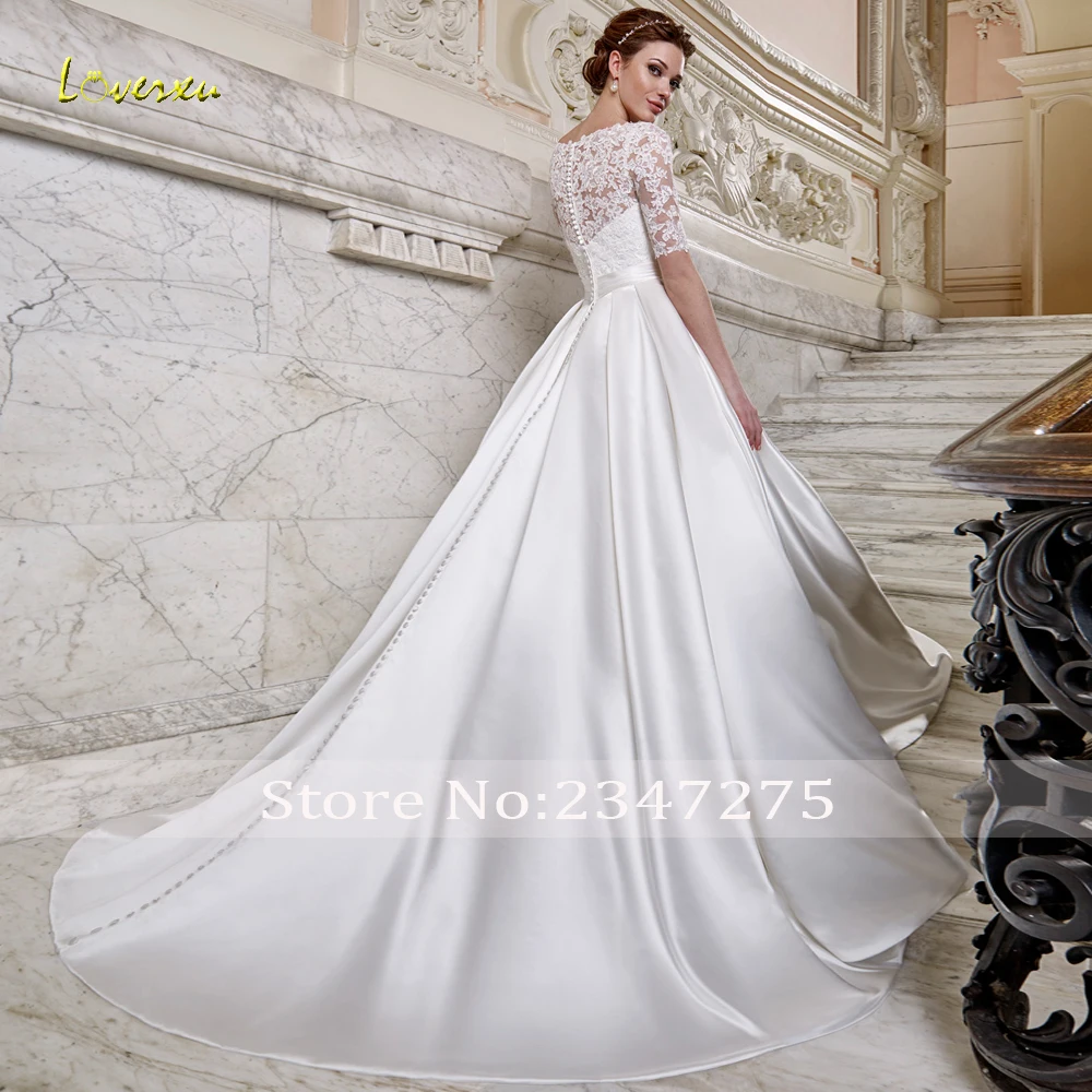Loverxu сексуальные кружевные винтажные Свадебные платья с коротким рукавом 2019