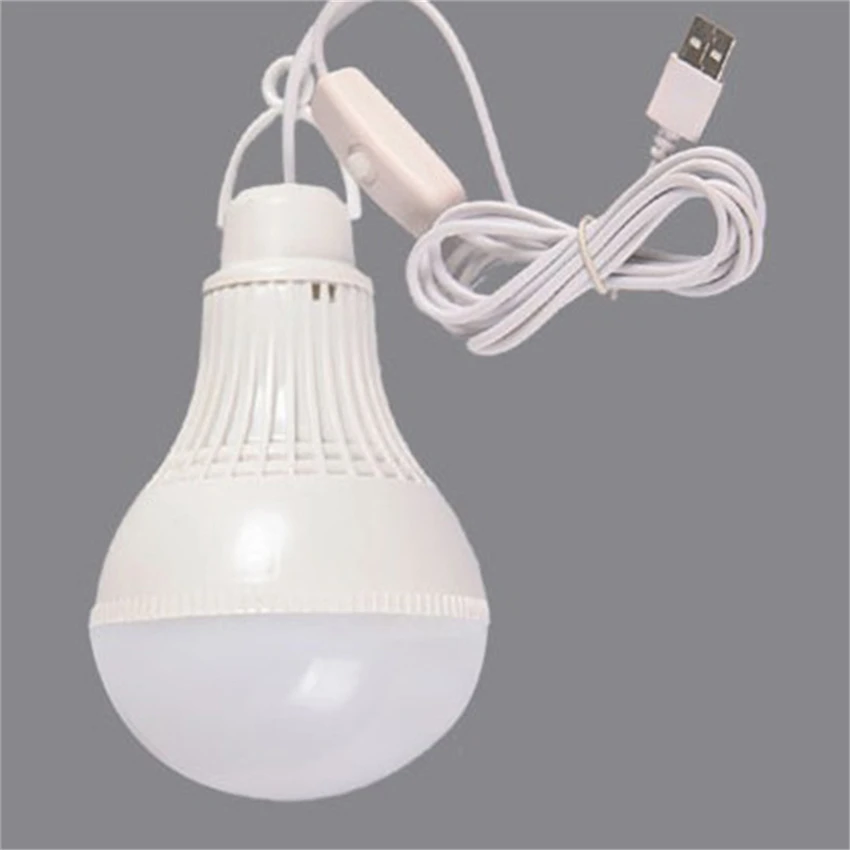 Высокая Яркость светодиодный светильник 5 Вт 7 9 12 E27 5В USB SMD5730 лампы холодный белый