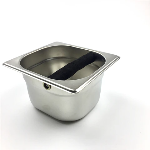 small stainless stee Кофейная коробка для сброса из нержавеющей стали для дерева, контейнер для кофе, контейнер для отходов - Цвет: small stainless stee