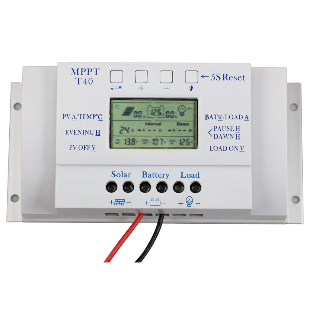 (Прямая поставка) солнечная панель регулятор заряда lcd 3 Таймер 40A 12 V/24 V|Солнечные