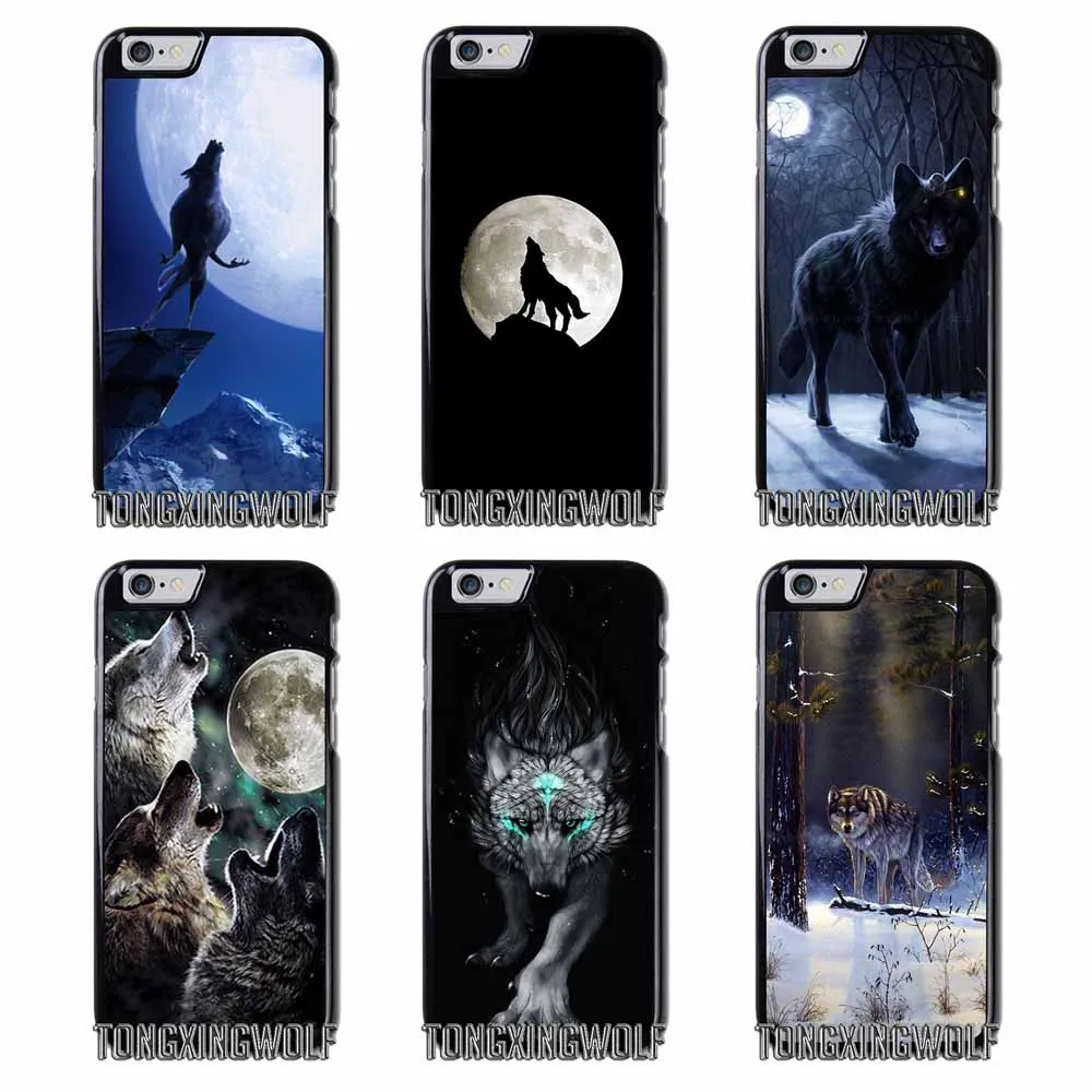 Чехол Воющий волк под луной чехол для iPhone 4s 5s SE 6S 7 8 9 плюс XR XS Max Samsung Note S4 S5 S6 S7 S8 S9 Edge