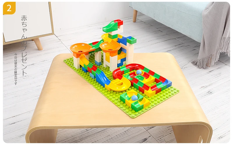 54-248 шт мраморные гоночные блоки лабиринт, Шариковая дорожка строительные блоки пластиковые воронки слайд блоки большого размера блоки детские игрушки подарок