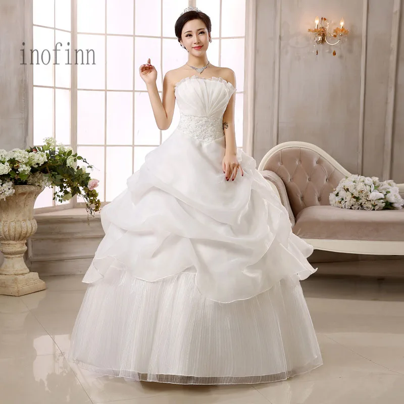 Роскошное бальное платье inofinn свадебное с кружевом винтажное Vestido De Novia Princesa