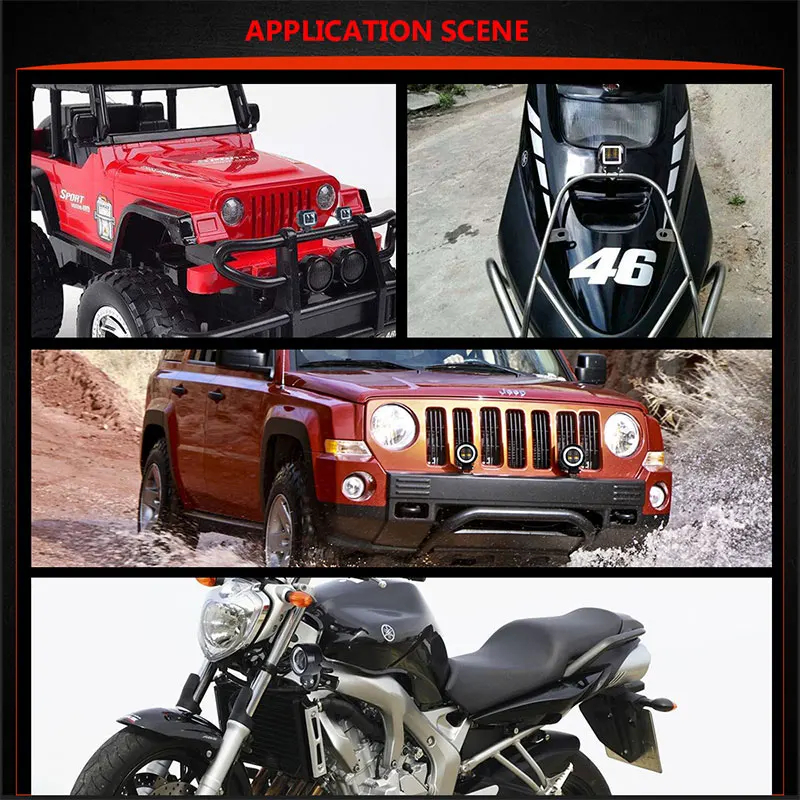 Комплект из 2 предметов 3 дюйма дневные Бег светильник светодиодный рабочий синий