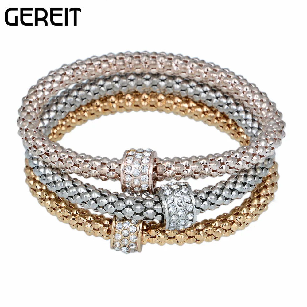 Уникальный браслет из бисера с кристаллами Женские аксессуары 3 шт./компл.